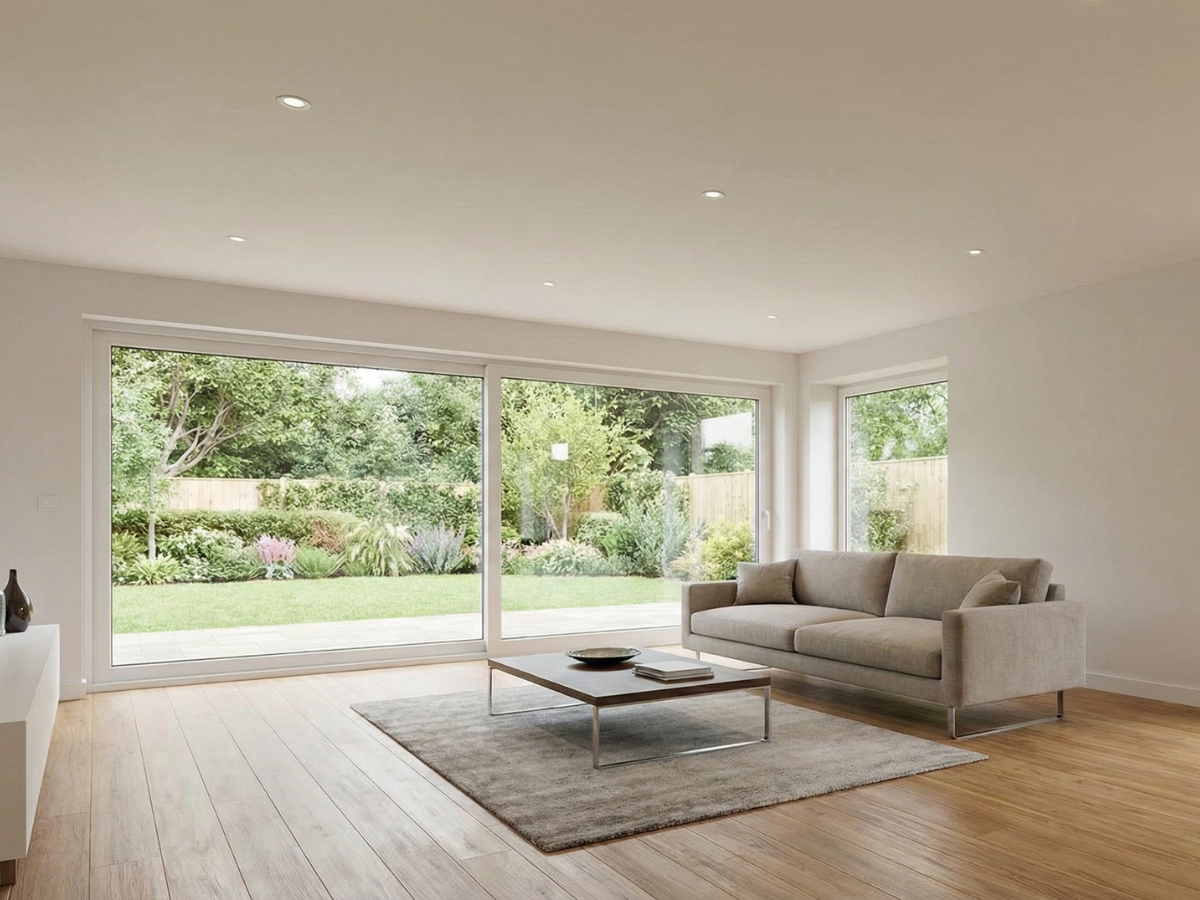 Ambiente con soffitto radiante senza radiatori